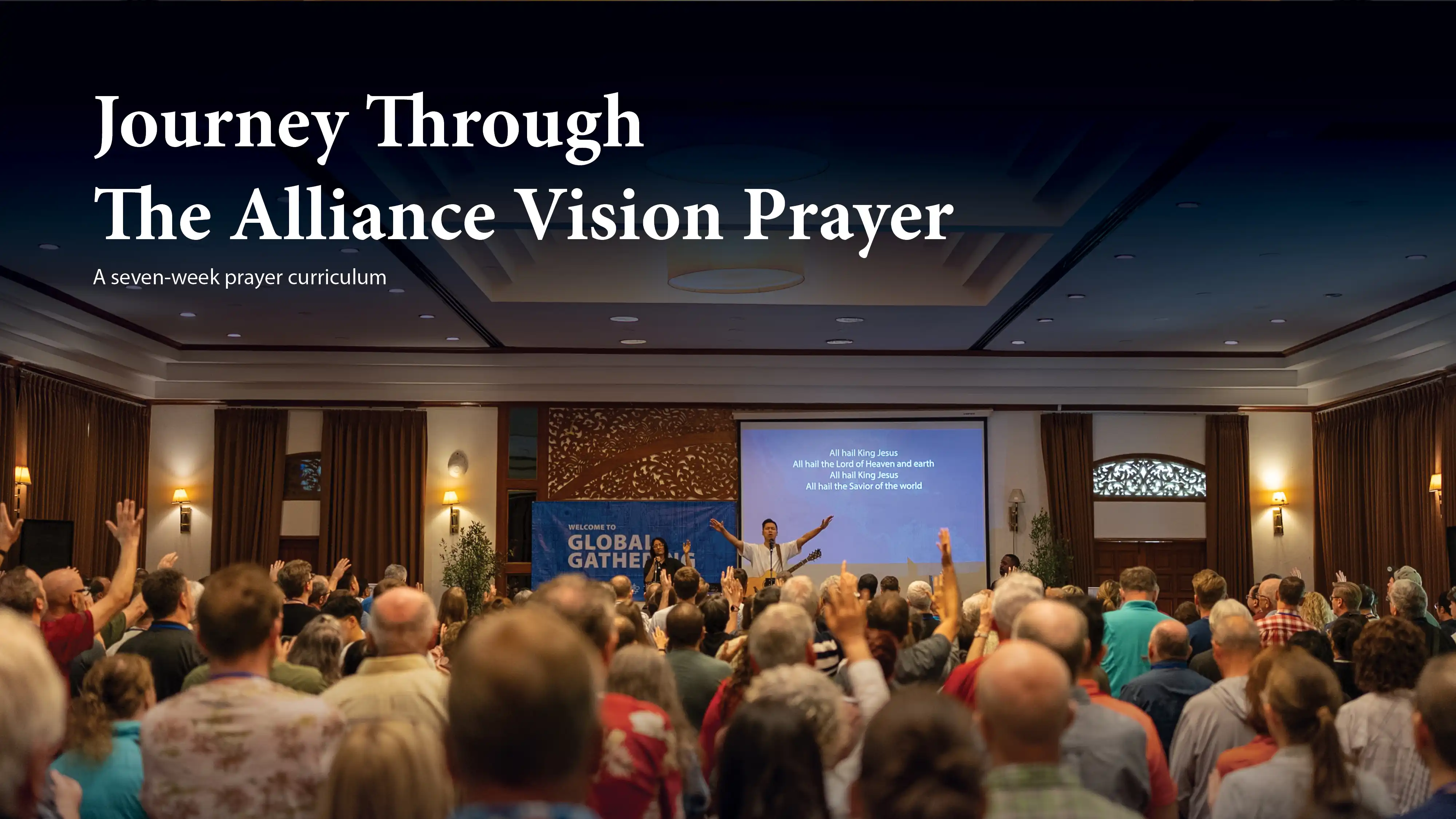 People gathering to worship