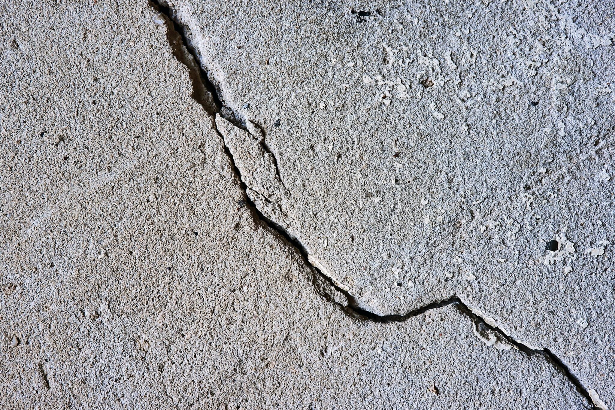 A crack in the cement.