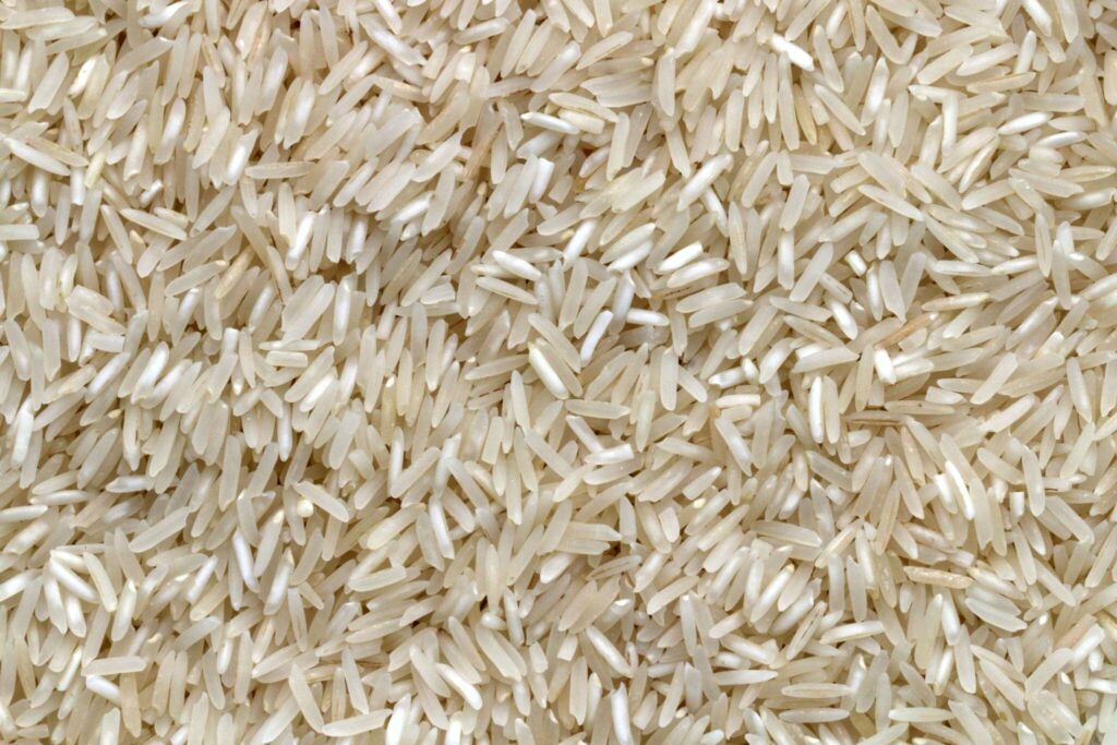 A close up of rice