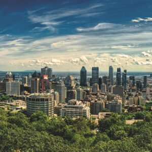 Skyline view of the city of Montreal, QC